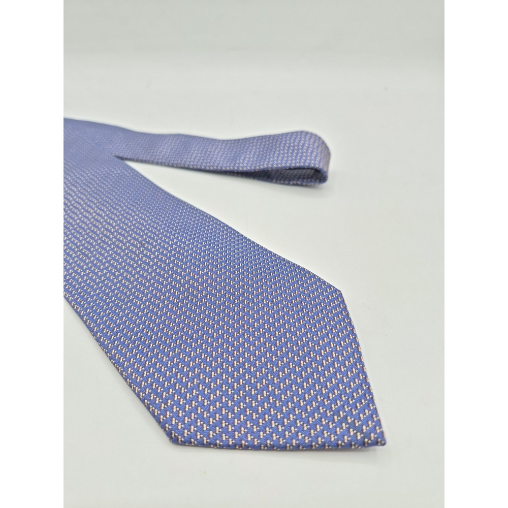 Gucci Men Silk Tie Made In Italy 58x3.75 Blue Geometric Logo Designer